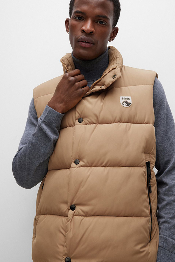 SLEEVELESS JACKET BOSS - 260 BEIGE